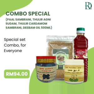 Combo Special (Paal Sambrani, Thulir Agni Sudam, Thulir Cardamom Sambrani, Deebam Oil 500ml)