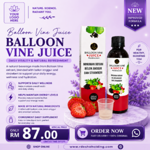 BALLOON VINE JUICE (250ML) WITH STRAWBERRY FLAVOUR